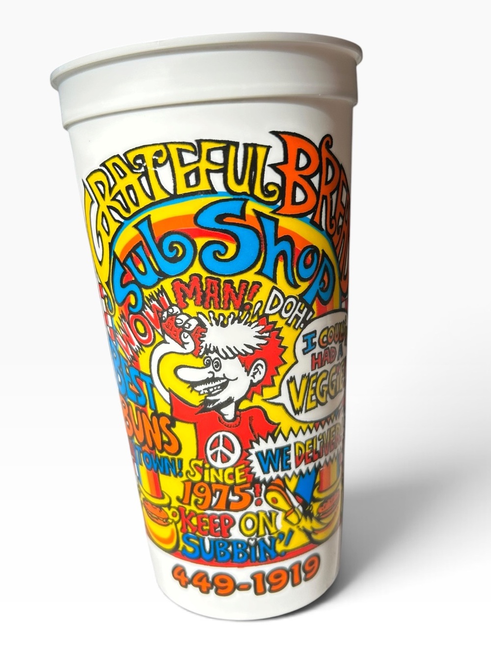 Greatfull Dead Lead Zeppelin Vintage Sub Shop Cup 90s Collector’s Y2K